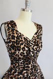 Hemet Leopard Print Sweetheart Vintage Inspired Circle Dress