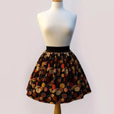 Hemet Pleated Elastic Waist Skirt in Pan Dulce-Skirts-Glitz Glam and Rebellion GGR Pinup, Retro, and Rockabilly Fashions