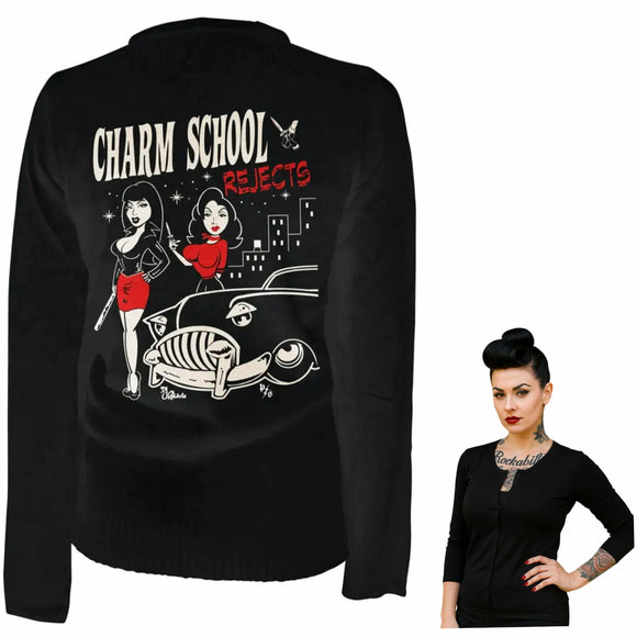 Pinky Star - Charm School Rejects Cardigan-Cardigan-Glitz Glam and Rebellion GGR Pinup, Retro, and Rockabilly Fashions