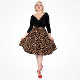 Hemet Circle Skirt in Leopard Print