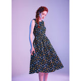Dogs in Costumes Midi Dress-Dresses-Glitz Glam and Rebellion GGR Pinup, Retro, and Rockabilly Fashions