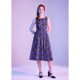 Glow in the Dark Witches Midi Dress-Dresses-Glitz Glam and Rebellion GGR Pinup, Retro, and Rockabilly Fashions