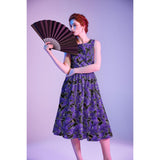 Glow in the Dark Witches Midi Dress-Dresses-Glitz Glam and Rebellion GGR Pinup, Retro, and Rockabilly Fashions
