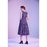 Glow in the Dark Witches Midi Dress-Dresses-Glitz Glam and Rebellion GGR Pinup, Retro, and Rockabilly Fashions