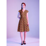 Pumpkins & Flowers Greta Dress-Dresses-Glitz Glam and Rebellion GGR Pinup, Retro, and Rockabilly Fashions