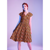 Pumpkins & Flowers Greta Dress-Dresses-Glitz Glam and Rebellion GGR Pinup, Retro, and Rockabilly Fashions
