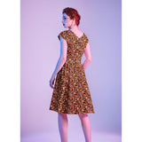Pumpkins & Flowers Greta Dress-Dresses-Glitz Glam and Rebellion GGR Pinup, Retro, and Rockabilly Fashions