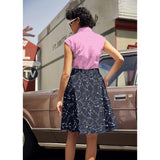 Glow in the Dark Constellations A-line Skirt-Skirts-Glitz Glam and Rebellion GGR Pinup, Retro, and Rockabilly Fashions