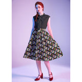 Black Bow Top-Shirts & Tops-Glitz Glam and Rebellion GGR Pinup, Retro, and Rockabilly Fashions