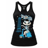 Pinky Star Tank Top - La Dolce Vita Kitty Cat Lovers-Tank Top-Glitz Glam and Rebellion GGR Pinup, Retro, and Rockabilly Fashions