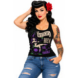 Pinky Star Tank Top - Witch's Brew Toil and Trouble-Tank Top-Glitz Glam and Rebellion GGR Pinup, Retro, and Rockabilly Fashions