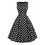 Candow Little Rebel Swing Dress – Black & White Polka Dot-Dress-Glitz Glam and Rebellion GGR Pinup, Retro, and Rockabilly Fashions