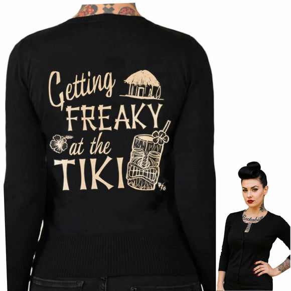 Pinky Star - Getting Freaky at the Tiki Cardigan-Cardigan-Glitz Glam and Rebellion GGR Pinup, Retro, and Rockabilly Fashions