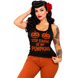 Pinky Star Tank Top - Stop Staring At My Pumpkins-Tank Top-Glitz Glam and Rebellion GGR Pinup, Retro, and Rockabilly Fashions