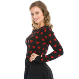 Banned Apparel True Love Cardigan in Black-Cardigan-Glitz Glam and Rebellion GGR Pinup, Retro, and Rockabilly Fashions