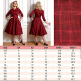 H&R London Blake Tartan Dress in Red-Dress-Glitz Glam and Rebellion GGR Pinup, Retro, and Rockabilly Fashions