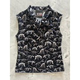 Dino Bones Bow Top-Shirts & Tops-Glitz Glam and Rebellion GGR Pinup, Retro, and Rockabilly Fashions