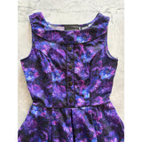 Elizabeth Dress in Purple Floral-Dresses-Glitz Glam and Rebellion GGR Pinup, Retro, and Rockabilly Fashions