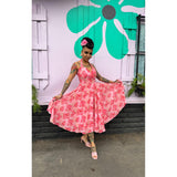 Rockin Bettie - Wild Carnation Dress in Pink-Dress-Glitz Glam and Rebellion GGR Pinup, Retro, and Rockabilly Fashions