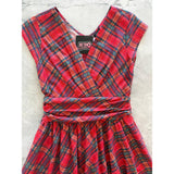 Red Plaid Greta Dress-Dresses-Glitz Glam and Rebellion GGR Pinup, Retro, and Rockabilly Fashions