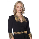 Banned Apparel Rock N Roll Leopard Dress-Dress-Glitz Glam and Rebellion GGR Pinup, Retro, and Rockabilly Fashions