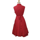 Dolly & Dotty Poppy Red Polka Dot Dress-Dress-Glitz Glam and Rebellion GGR Pinup, Retro, and Rockabilly Fashions