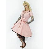 Hemet Pink Black Rose Vintage Rockabilly Country Western Dress-Glitz Glam and Rebellion GGR Pinup, Retro, and Rockabilly Fashions