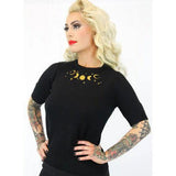 Hemet Lunar Phase Rockabilly Top-Glitz Glam and Rebellion GGR Pinup, Retro, and Rockabilly Fashions