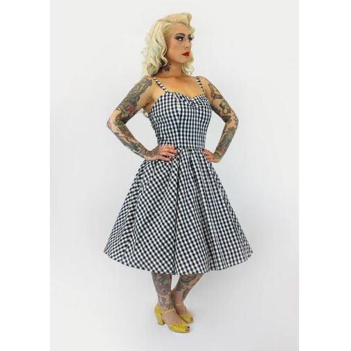 Spring Black and White Gingham Dress by Hemet – Glitz Glam and Rebellion