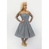 Hemet Spring Black and White Gingham Dress-Glitz Glam and Rebellion GGR Pinup, Retro, and Rockabilly Fashions