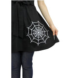 Spiderweb Black Vintage Inspired Apron by Hemet-Pinup Aprons-Glitz Glam and Rebellion GGR Pinup, Retro, and Rockabilly Fashions