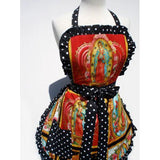 Guadalupe Mexican Virgin Mary Apron by Hemet-Pinup Aprons-Glitz Glam and Rebellion GGR Pinup, Retro, and Rockabilly Fashions