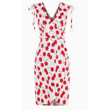 Dolly & Dotty Marilyn White Cherry Wiggle Dress-Dress-Glitz Glam and Rebellion GGR Pinup, Retro, and Rockabilly Fashions