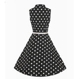 Dotty & Dolly Poppy Dark Grey/White Polka Dot Shirt Dress-Apparel & Accessories-Glitz Glam and Rebellion GGR Pinup, Retro, and Rockabilly Fashions