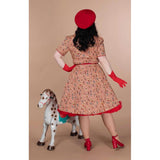 Dotty & Dolly Penelope Rockabilly Red Stripe Circus Shirt Dress-Apparel & Accessories-Glitz Glam and Rebellion GGR Pinup, Retro, and Rockabilly Fashions