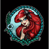 "Mermaid" Art by Miss Cherry Martini Women's Loose Neck T-Shirt by Black Market Art-Apparel & Accessories-Glitz Glam and Rebellion GGR Pinup, Retro, and Rockabilly Fashions