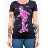 "Eddie" Art by Dre Perales Women's Loose Neck T-Shirt by Black Market Art (Copy)-Apparel & Accessories-Glitz Glam and Rebellion GGR Pinup, Retro, and Rockabilly Fashions