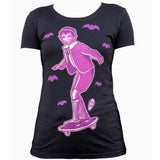 "Eddie" Art by Dre Perales Women's Loose Neck T-Shirt by Black Market Art (Copy)-Apparel & Accessories-Glitz Glam and Rebellion GGR Pinup, Retro, and Rockabilly Fashions