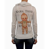 "Mama Tried" Art by Des Perales Women's Zip Up Hoodie by Black Market Art-Apparel & Accessories-Glitz Glam and Rebellion GGR Pinup, Retro, and Rockabilly Fashions