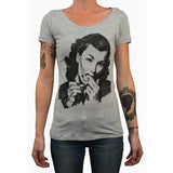 "Death or Glory" Art by ADI Women's Scoop Neck T-Shirt by Black Market Art-Apparel & Accessories-Glitz Glam and Rebellion GGR Pinup, Retro, and Rockabilly Fashions