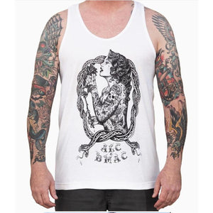 "Eve" Art by Jarad Bryant Men's Tank Top by Black Market Art-Apparel & Accessories-Glitz Glam and Rebellion GGR Pinup, Retro, and Rockabilly Fashions