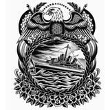 "Battleship" Art by Britton McFetridge Men's Graphic T-Shirt by Black Market Art-Apparel & Accessories-Glitz Glam and Rebellion GGR Pinup, Retro, and Rockabilly Fashions