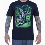 "Grave Digger" Art by ADI Men's Graphic T-Shirt by Black Market Art-Apparel & Accessories-Glitz Glam and Rebellion GGR Pinup, Retro, and Rockabilly Fashions