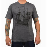 "Galleon" Art by Annex Art Co Men's Graphic T-Shirt by Black Market Art-Apparel & Accessories-Glitz Glam and Rebellion GGR Pinup, Retro, and Rockabilly Fashions