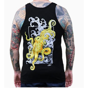 "Crawl" Art by Clark North Men's Graphic Tank Top by Black Market Art-Apparel & Accessories-Glitz Glam and Rebellion GGR Pinup, Retro, and Rockabilly Fashions