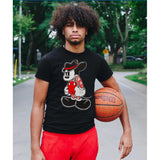 "Mean Mouse" Art by ADI Men's Graphic T-Shirt by Black Market Art-Apparel & Accessories-Glitz Glam and Rebellion GGR Pinup, Retro, and Rockabilly Fashions