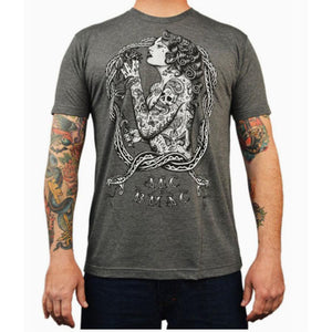 "Eve" Art by Jarad Bryant Men's Graphic T-Shirt by Black Market Art-Apparel & Accessories-Glitz Glam and Rebellion GGR Pinup, Retro, and Rockabilly Fashions