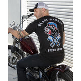 "Speed Shop" Art by Ian McNiel Men's Graphic T-Shirt by Black Market Art-Apparel & Accessories-Glitz Glam and Rebellion GGR Pinup, Retro, and Rockabilly Fashions