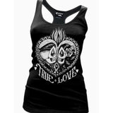 Cartel Ink - True Love Racer Back Tank-Apparel & Accessories-Glitz Glam and Rebellion GGR Pinup, Retro, and Rockabilly Fashions