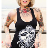 Cartel Ink - True Love Racer Back Tank-Apparel & Accessories-Glitz Glam and Rebellion GGR Pinup, Retro, and Rockabilly Fashions